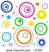 Vector Clip Art of Retro Funky White Background with Circles by Prawny