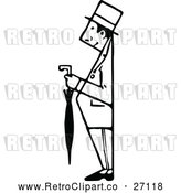 Vector Clip Art of Retro Gentleman in Profile by Prawny Vintage