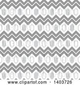 Vector Clip Art of Retro Geometric Seamless Grayscale Pattern Background by Dero