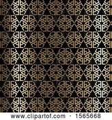 Vector Clip Art of Retro Gold and Black Art Deco Styled Pattern by KJ Pargeter