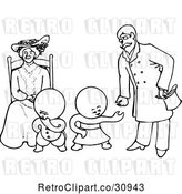 Vector Clip Art of Retro Goops KChildren with a Lady and Guy by Prawny Vintage