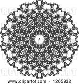 Vector Clip Art of Retro Grayscale Lace Circle by Vector Tradition SM