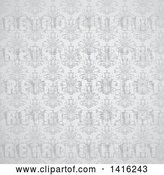 Vector Clip Art of Retro Grayscale Ornate Floral Background by KJ Pargeter