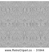 Vector Clip Art of Retro Grayscale Seamless Middle Eastern Pattern by AtStockIllustration