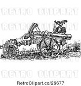 Vector Clip Art of Retro Great Cannon and Soldier by Prawny Vintage