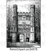 Vector Clip Art of Retro Great Gate at Trinity College in Cambridge Uk by Prawny Vintage
