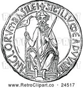 Vector Clip Art of Retro Great Seal of Edward the Confessor by Prawny Vintage