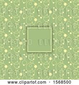 Vector Clip Art of Retro Green and Yellow Bubbles Background by KJ Pargeter