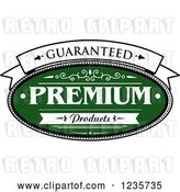 Vector Clip Art of Retro Green Quality Guarantee Label by Vector Tradition SM