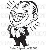 Vector Clip Art of Retro Grinning Business Man by BestVector