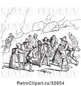Vector Clip Art of Retro Group of Beggars in by Picsburg