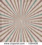 Vector Clip Art of Retro Grungy Burst of Rays by KJ Pargeter