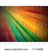 Vector Clip Art of Retro Grungy Rainbow Lines by Elaineitalia