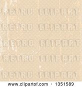 Vector Clip Art of Retro Grungy Scratched Beige Background Pattern of Diamonds by KJ Pargeter