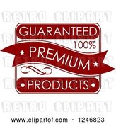 Vector Clip Art of Retro Guaranteed Premium Quality Label by Vector Tradition SM