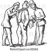 Vector Clip Art of Retro Guards Searching a Guy in by Picsburg