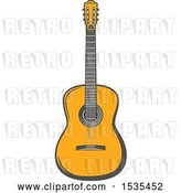 Vector Clip Art of Retro Guitar, in Style by Vector Tradition SM