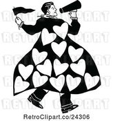 Vector Clip Art of Retro Guy Announcing His Love by Prawny Vintage