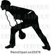 Vector Clip Art of Retro Guy Bowling 1 by Prawny Vintage