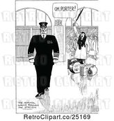 Vector Clip Art of Retro Guy Calling an Admiral a Porter by Prawny Vintage