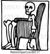 Vector Clip Art of Retro Guy in a Chair Icon by Prawny Vintage