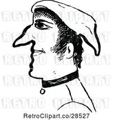 Vector Clip Art of Retro Guy in a Pointy Hat 2 by Prawny Vintage