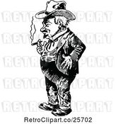 Vector Clip Art of Retro Guy Smoking 2 by Prawny Vintage