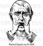Vector Clip Art of Retro Guy with a Dislocated Jaw by Prawny Vintage