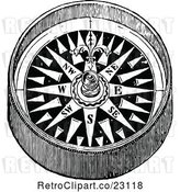 Vector Clip Art of Retro Hand Compass 1 by Prawny Vintage