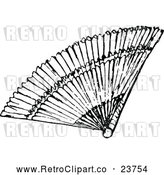 Vector Clip Art of Retro Hand Fan by Prawny Vintage