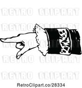 Vector Clip Art of Retro Hand Pointing by Prawny Vintage
