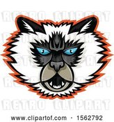 Vector Clip Art of Retro Himalayan Cat Mascot Head by Patrimonio