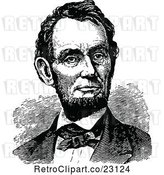 Vector Clip Art of Retro Historical Portrait of Abe Lincoln by Prawny Vintage