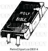 Vector Clip Art of Retro Holy Bible by Prawny Vintage