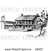 Vector Clip Art of Retro Home 3 by Prawny Vintage