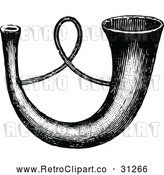 Vector Clip Art of Retro Horn by Prawny Vintage