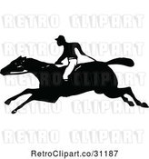 Vector Clip Art of Retro Horse and Jockey by Prawny Vintage