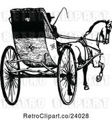 Vector Clip Art of Retro Horse Drawn Chaise by Prawny Vintage