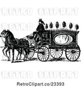 Vector Clip Art of Retro Horse Drawn Coach Carriage by Prawny Vintage