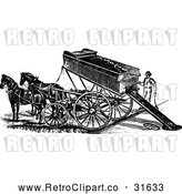 Vector Clip Art of Retro Horse Drawn Mining Cart by Prawny Vintage