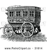 Vector Clip Art of Retro Horse Drawn Omnibus Wagon by Prawny Vintage