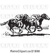 Vector Clip Art of Retro Horse Race by BestVector