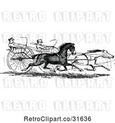 Vector Clip Art of Retro Horse Racers by Prawny Vintage