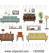 Vector Clip Art of Retro Household Furniture 4 by Vector Tradition SM