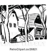 Vector Clip Art of Retro Houses by Prawny Vintage