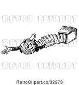 Vector Clip Art of Retro Jack in the Box Clown Reaching to the Side by Picsburg