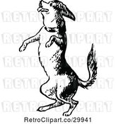 Vector Clip Art of Retro Jumping Dog by Prawny Vintage