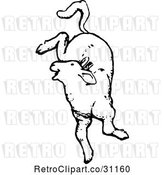 Vector Clip Art of Retro Jumping Lamb 2 by Prawny Vintage