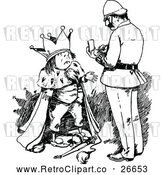 Vector Clip Art of Retro King and Officer by Prawny Vintage