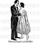 Vector Clip Art of Retro Kissing Couple by Prawny Vintage